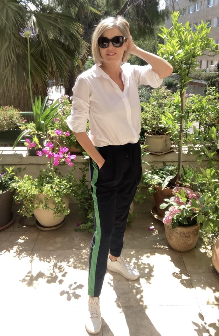 Beatrice outdoors in a green garden